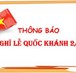 TB thời gian nghỉ Lễ Quốc Khánh 2 - 9 